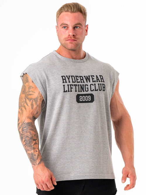 Cut Off Muscle Tank Grey Marle