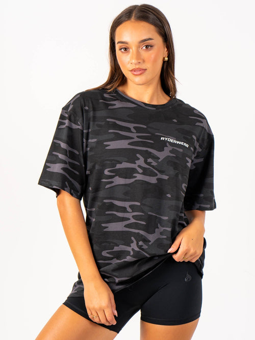Energy Oversized T-Shirt Black Camo