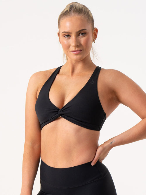 NKD Knot Sports Bra Black