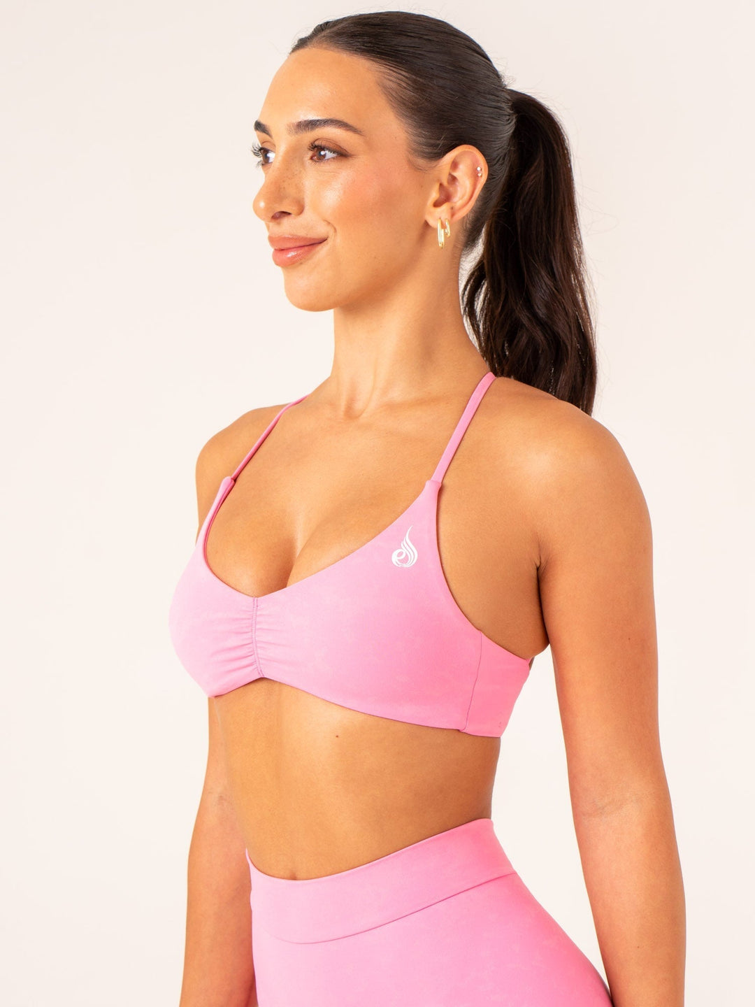 NKD Stonewash Sports Bra - Pink Stonewash Clothing Ryderwear 