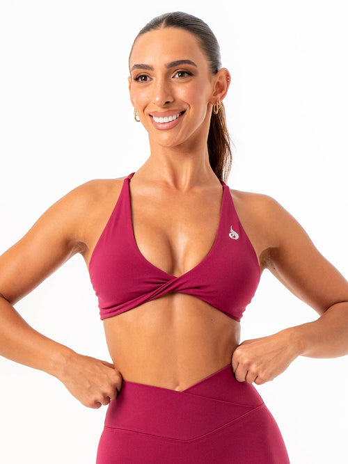 NKD Twist Sports Bra Wine