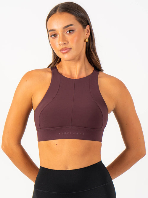 Reset High Impact Sports Bra Chocolate