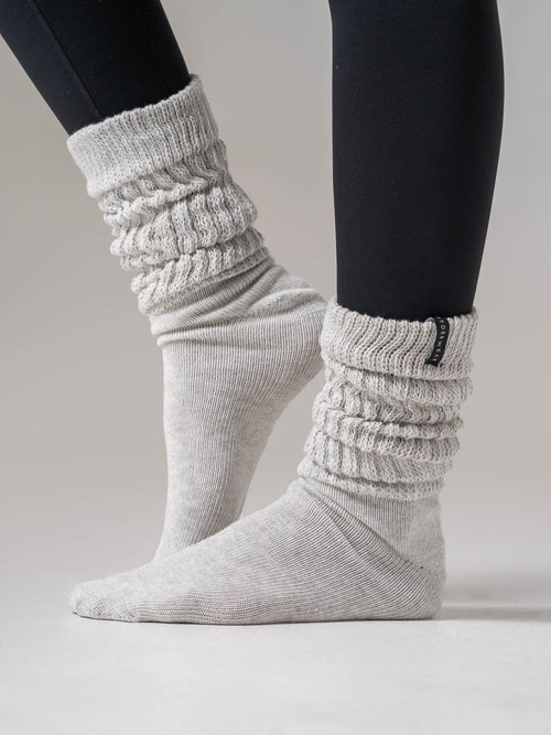 Scrunch Crew Socks Snow Marl