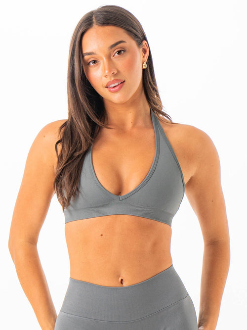 Sculpt Seamless Halter Bra Slate