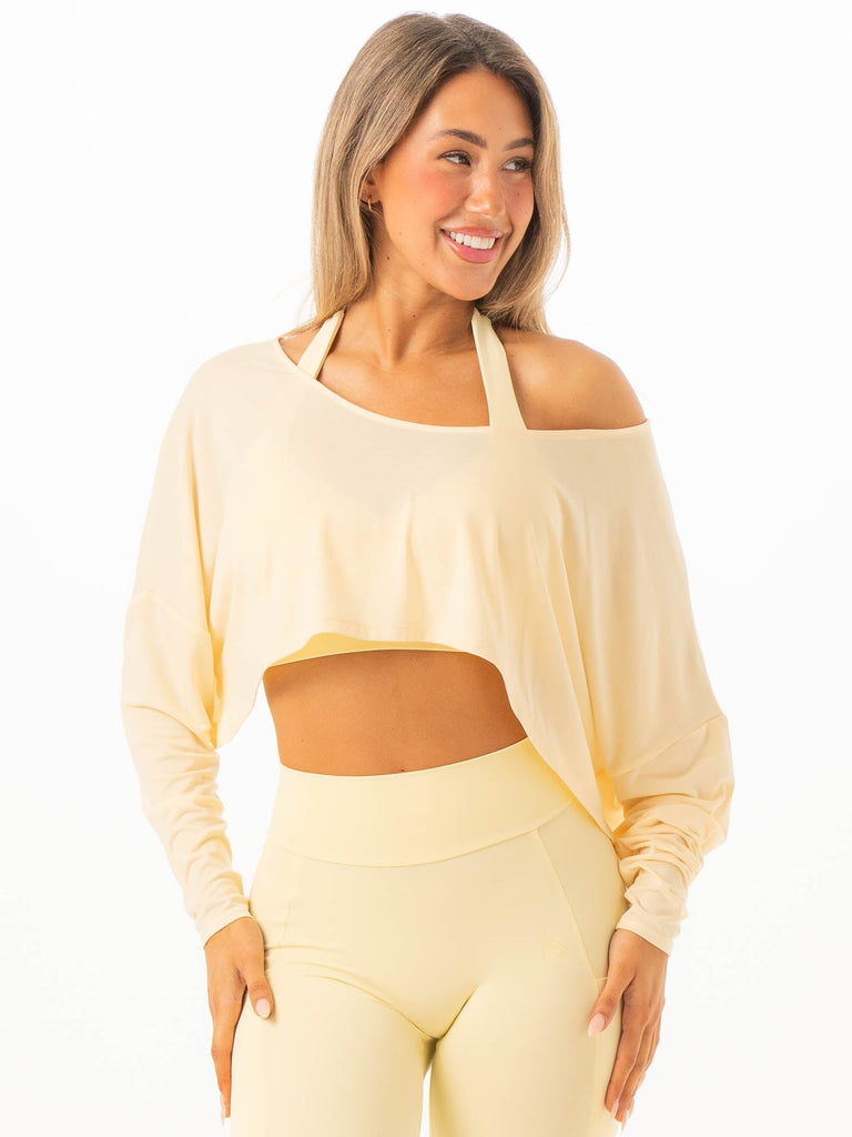 Slouchy Off Shoulder Top - Limoncello - Ryderwear