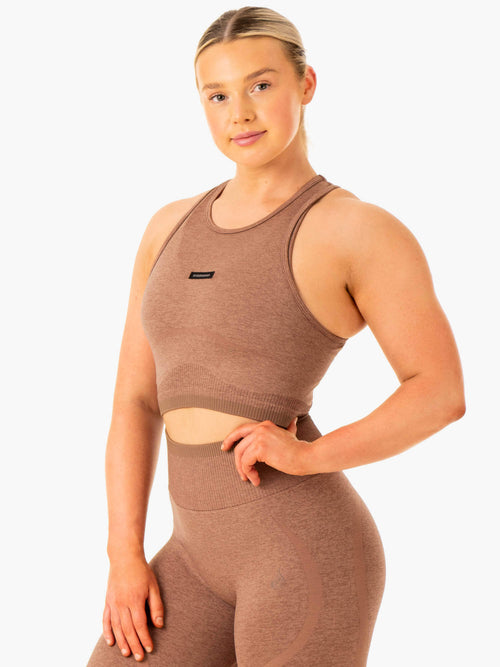 Excel Seamless Tank Mocha Marl