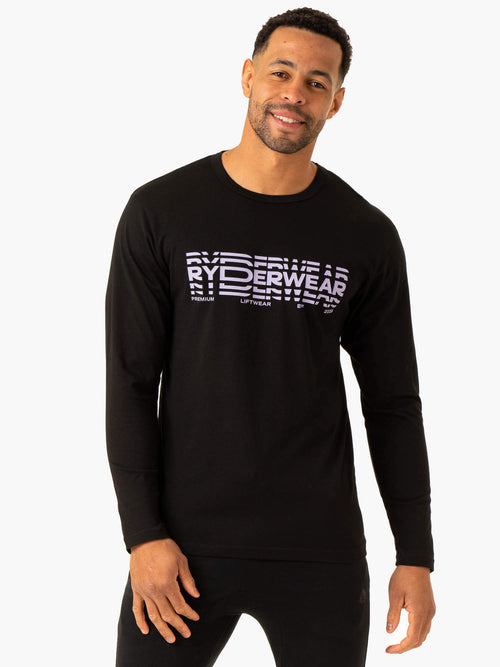 Graphic Long Sleeve T-Shirt Black