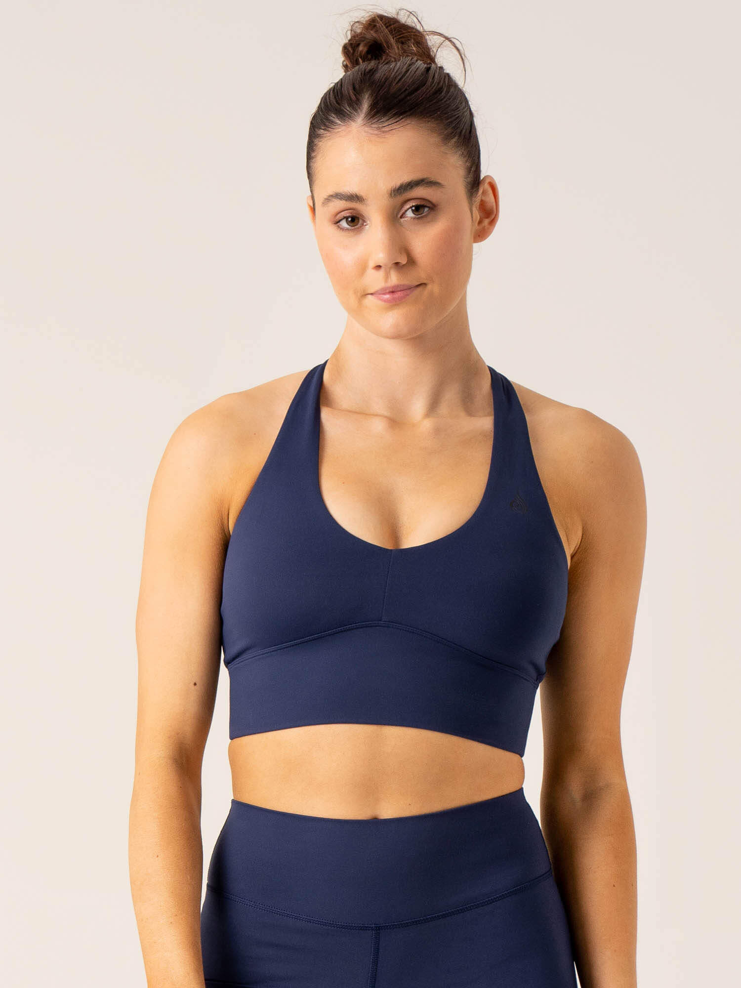 NKD Arch Halter Sports Bra - Navy - Ryderwear