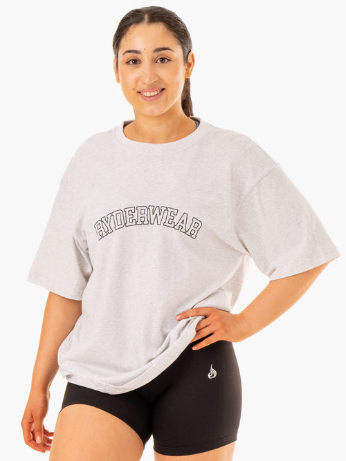 Oversized T-Shirt Snow Marl