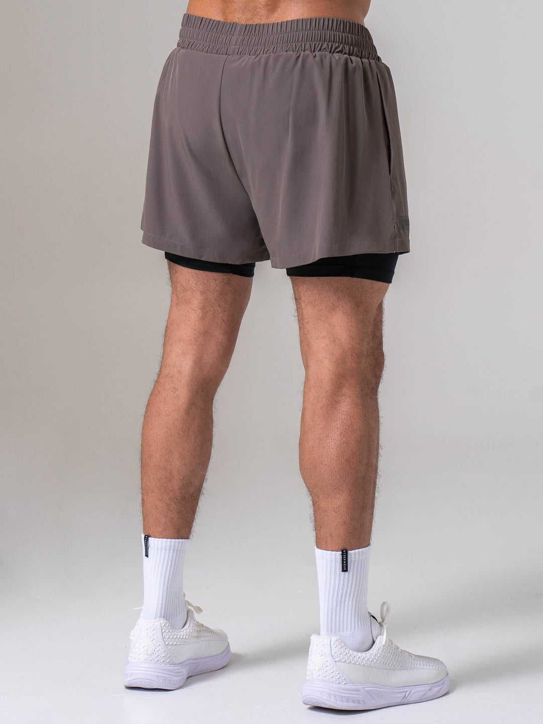 Pursuit 2 In 1 Training Shorts - Deep Taupe