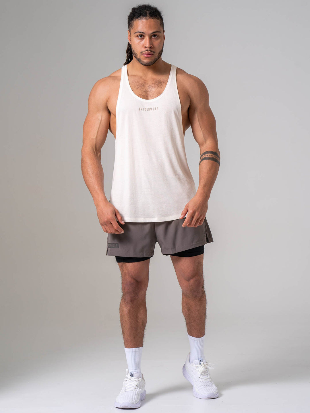 Pursuit 2 In 1 Training Shorts - Deep Taupe