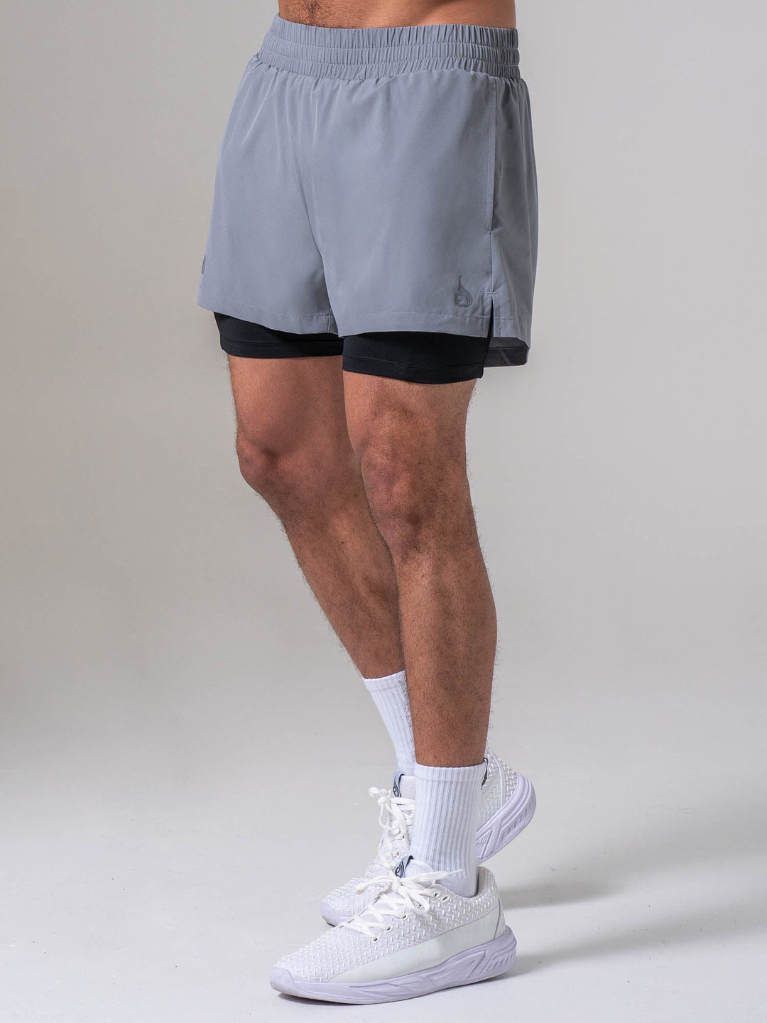 Pursuit 2 In 1 Training Shorts - Steel Blue