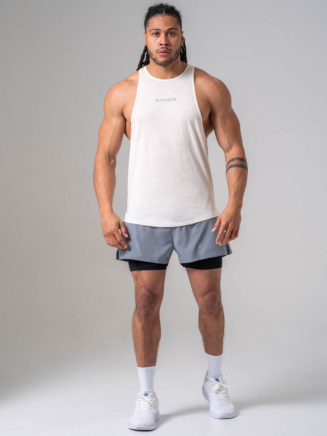 Pursuit 2 In 1 Training Shorts - Steel Blue