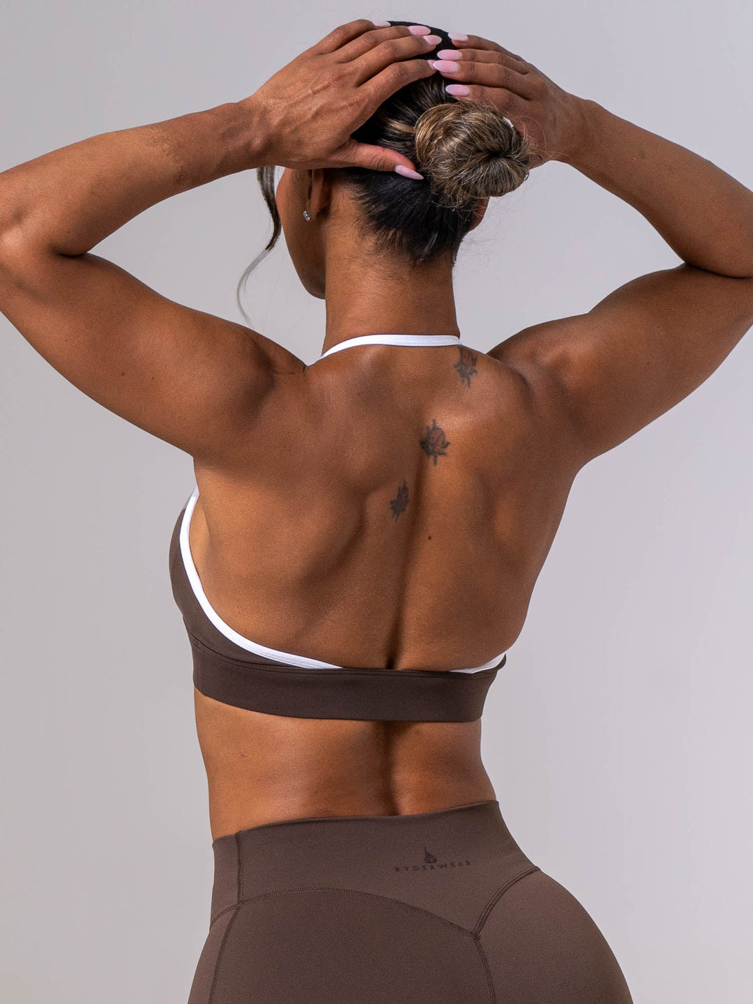 NKD Contrast Halter Bra - Espresso