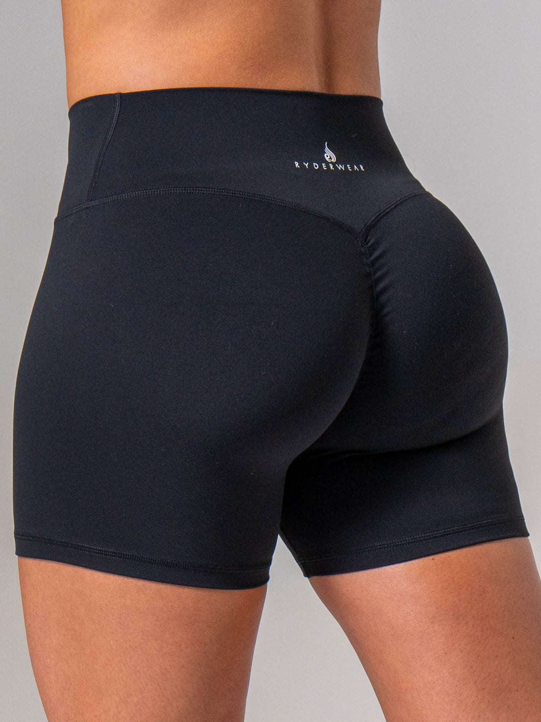NKD Cross Over Invisible Scrunch Shorts - Black