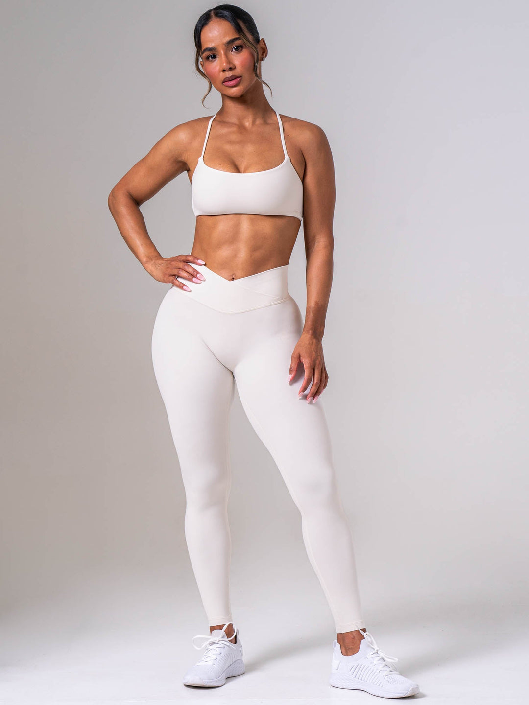 NKD Cross Over Invisible Scrunch Leggings - Cold Foam