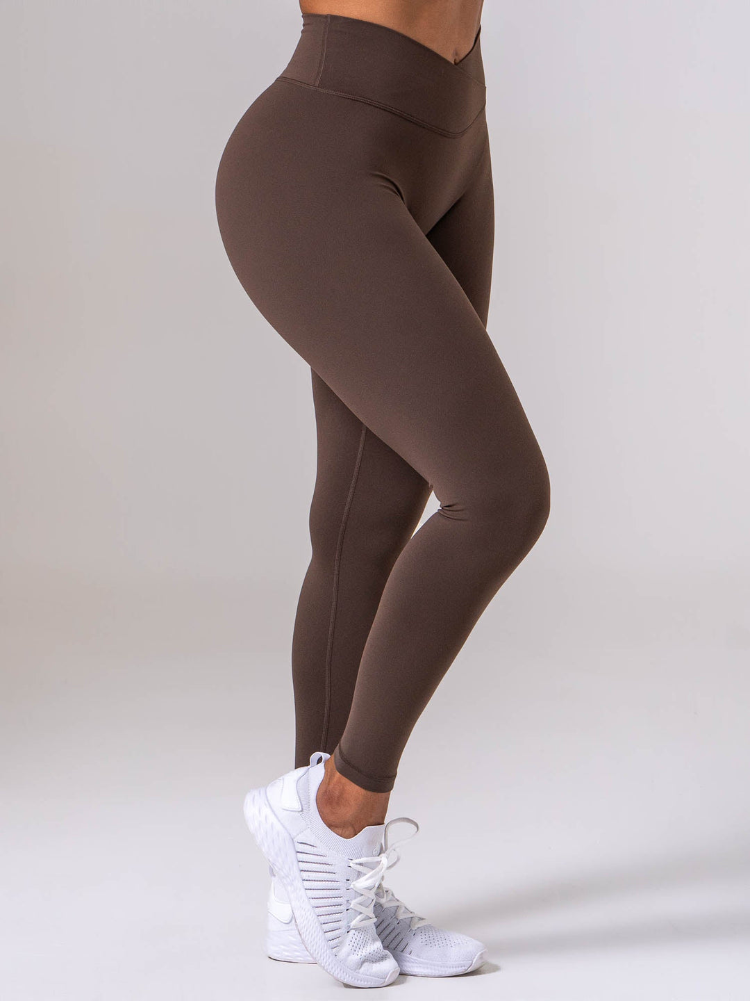 NKD Invisible Scrunch Crossover Leggings - Espresso