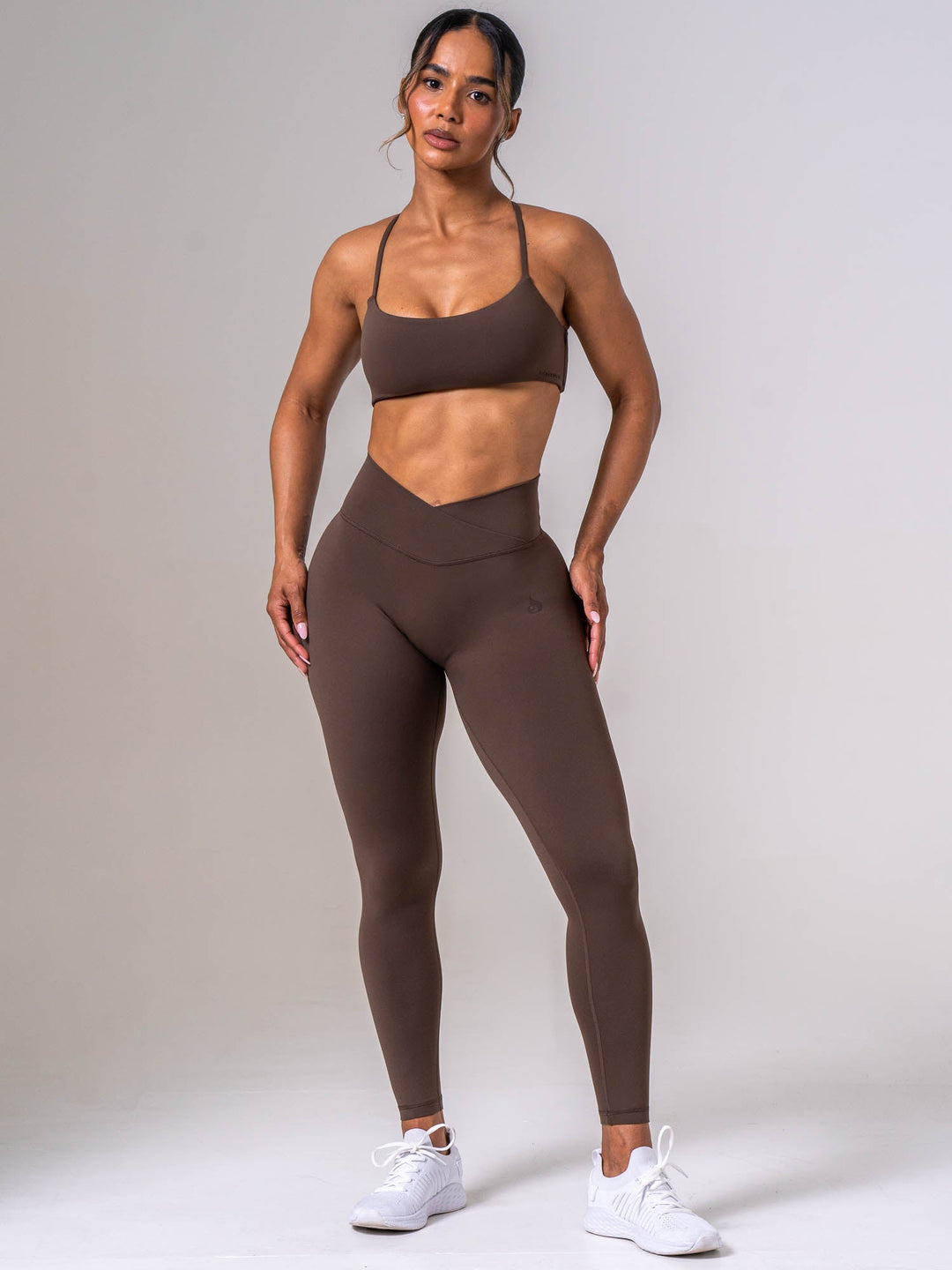 NKD Invisible Scrunch Crossover Leggings - Espresso