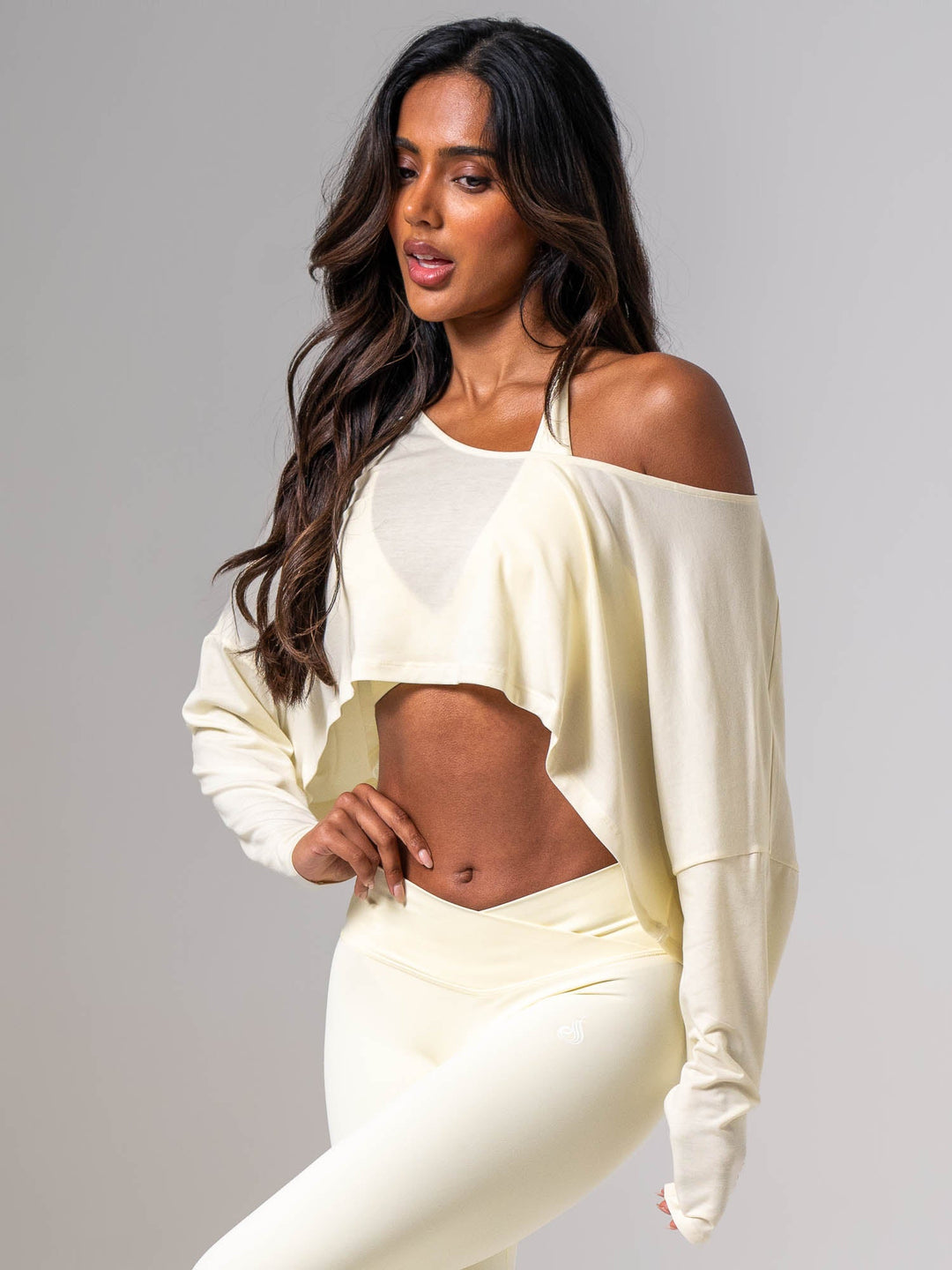 Slouchy Off Shoulder Top - Limoncello
