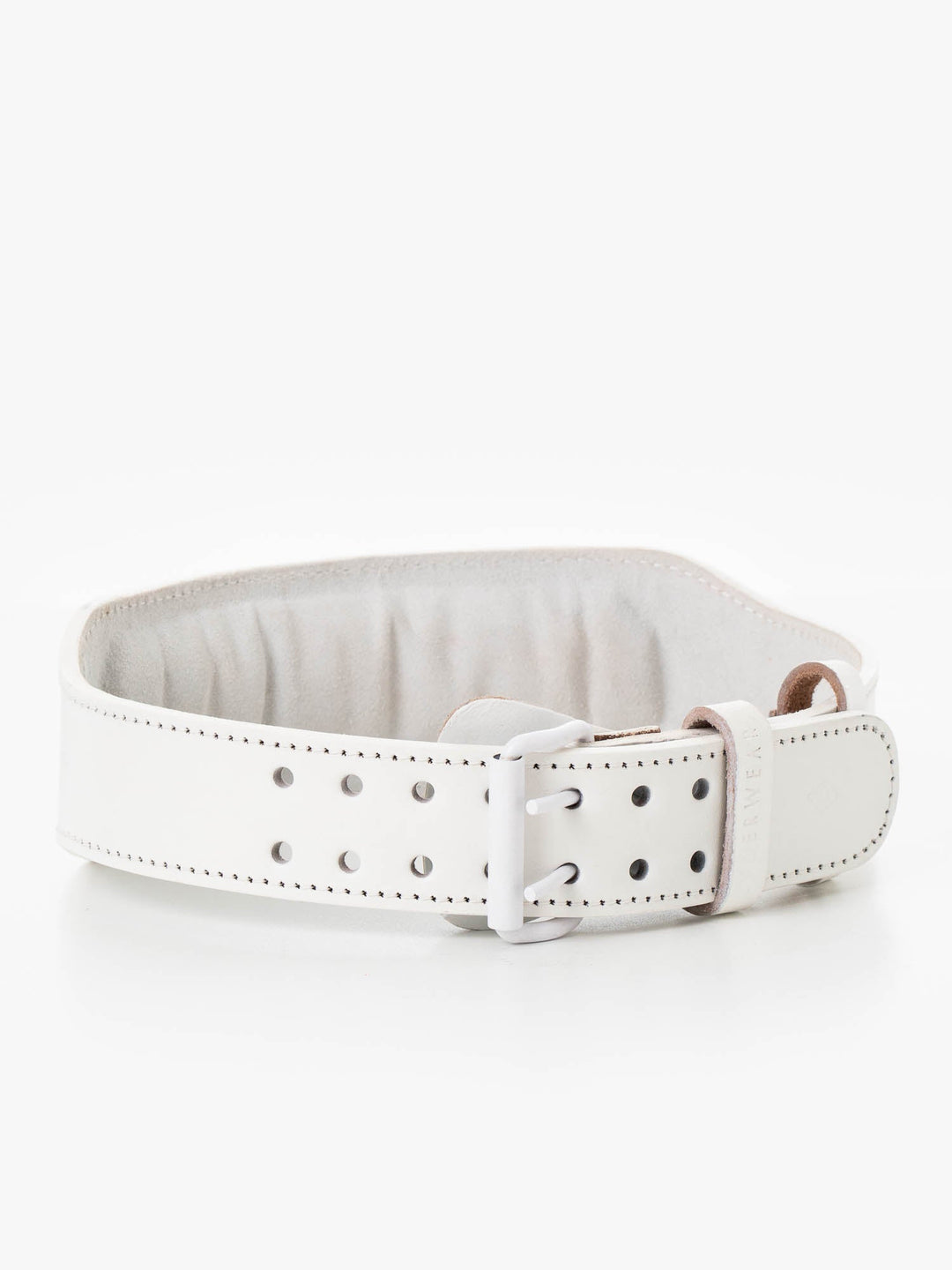 Leather Lifting Belt - Matte White