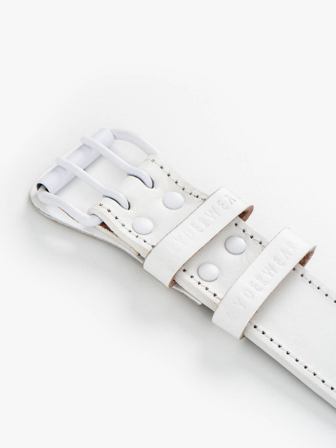 Leather Lifting Belt - Matte White
