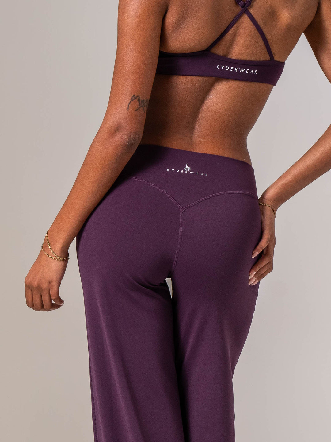 NKD Wide Leg Leggings - Acai Berry