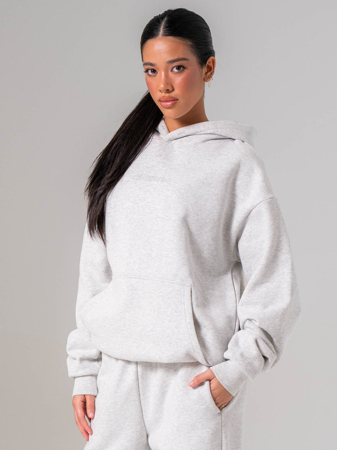 Plush Hoodie - Snow Marl