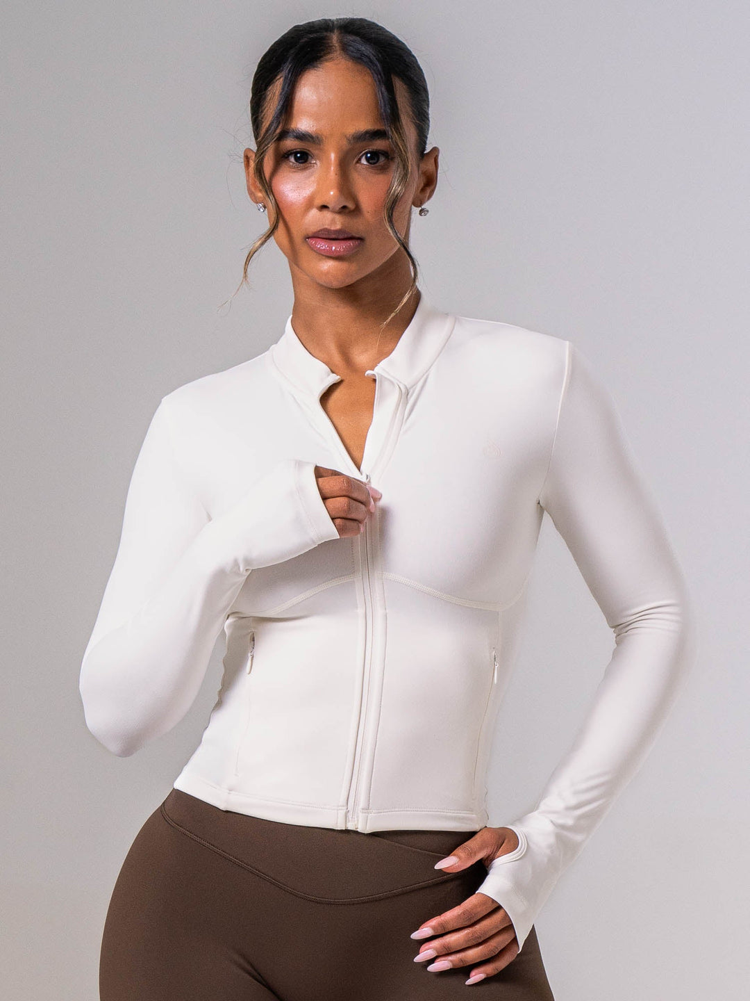 Cropped Zip Jacket - Cold Foam