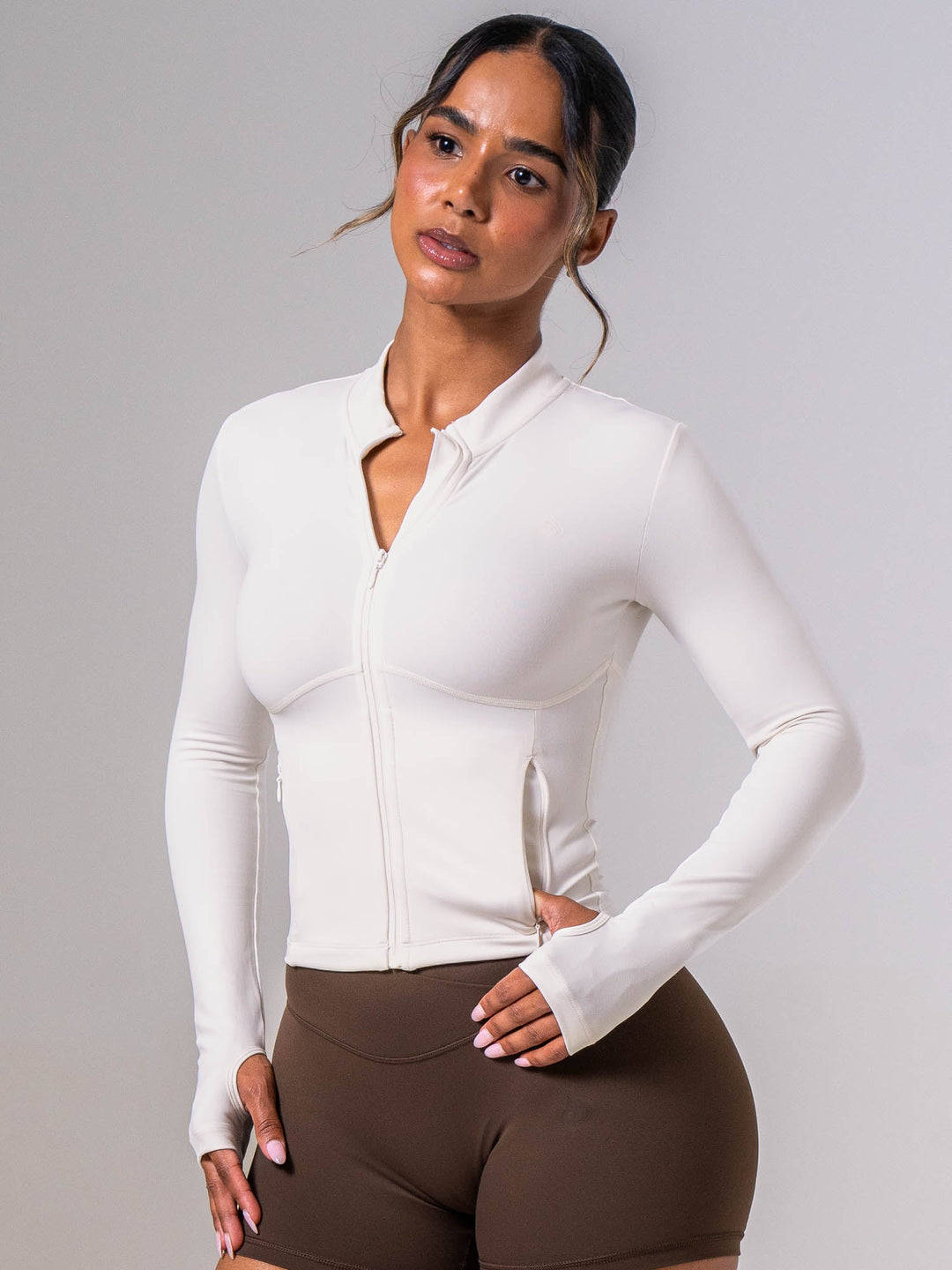 Cropped Zip Jacket - Cold Foam
