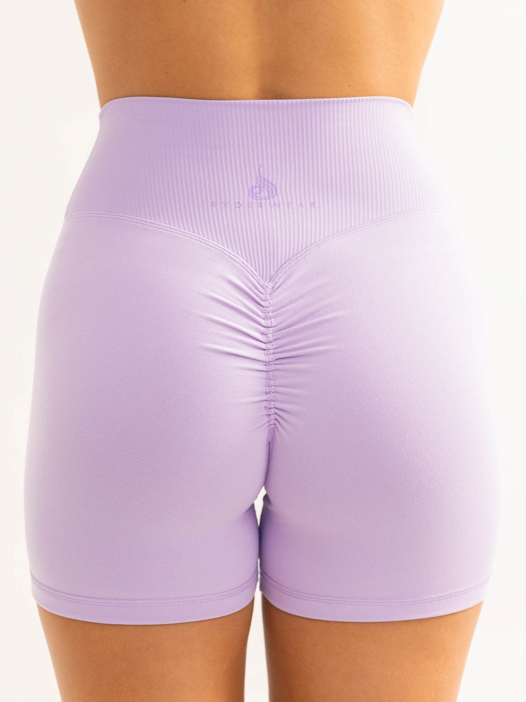 Activate Cross Over Scrunch Shorts - Lavender Clothing Ryderwear 