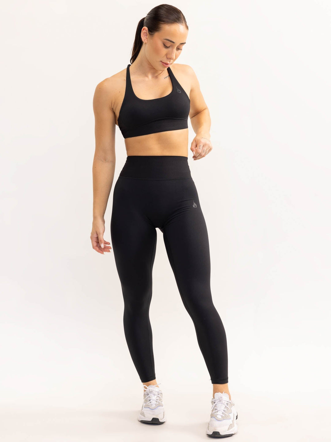 Activate High Waisted Leggings - Black Clothing Ryderwear 