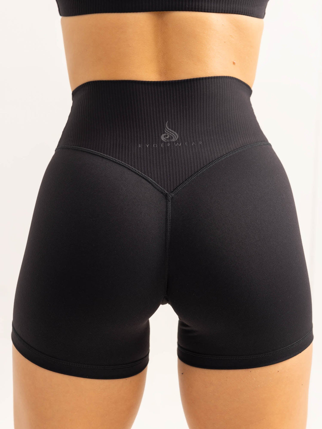Activate High Waisted Shorts - Black Clothing Ryderwear 