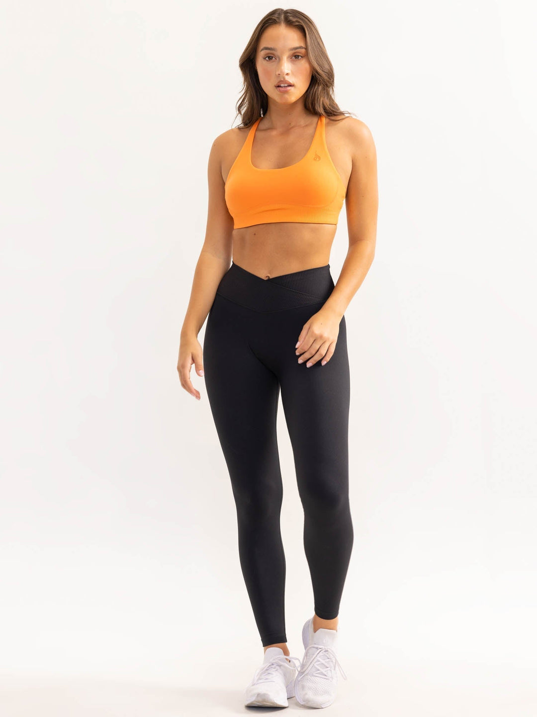 Activate Scoop Neck Sports Bra - Tangerine Clothing Ryderwear 