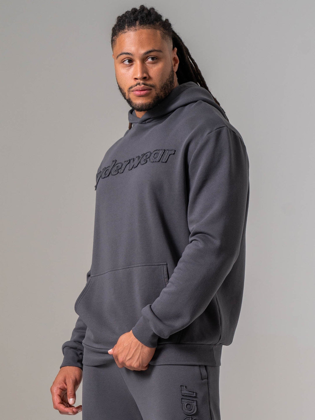 Applique Hoodie - Charcoal Clothing Ryderwear 