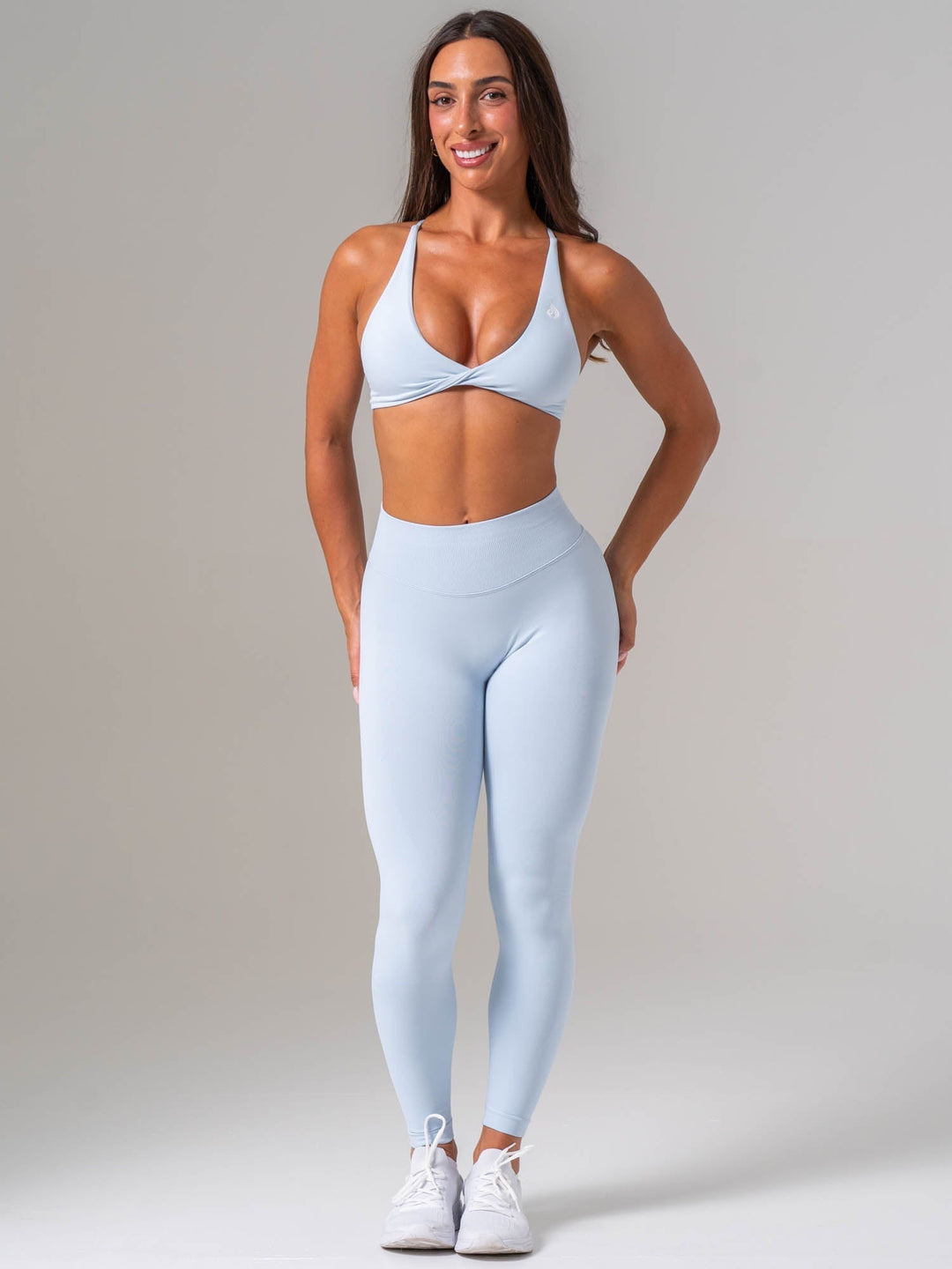 Boost Seamless Leggings - Sky Blue Clothing Ryderwear 