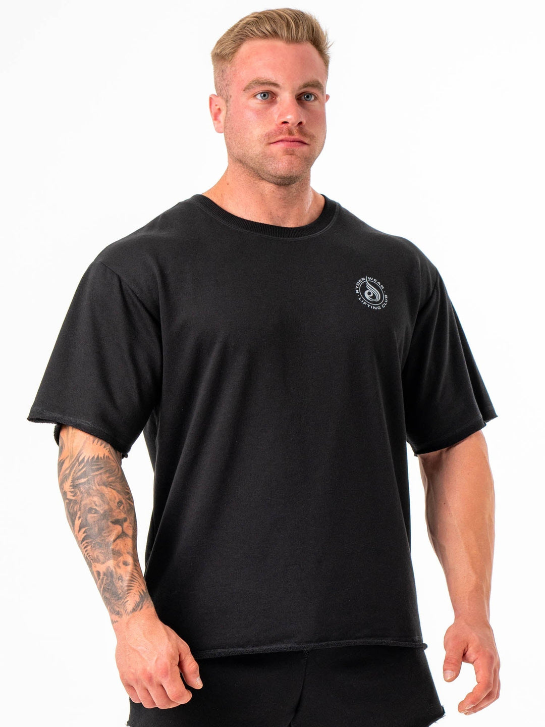 Box Fleece T-Shirt - Black Clothing Ryderwear 