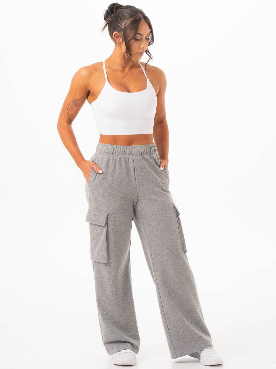 Cargo Track Pant - Grey Marle Clothing Ryderwear 