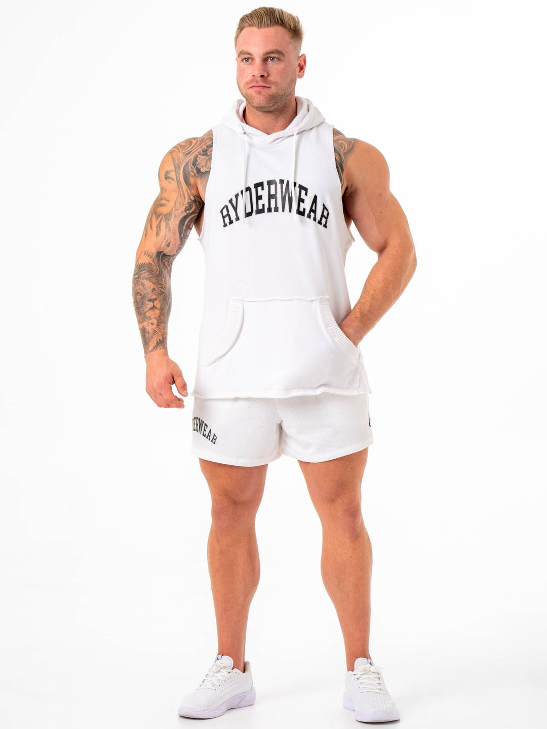 Collegiate Mesh Short - White Clothing Ryderwear 