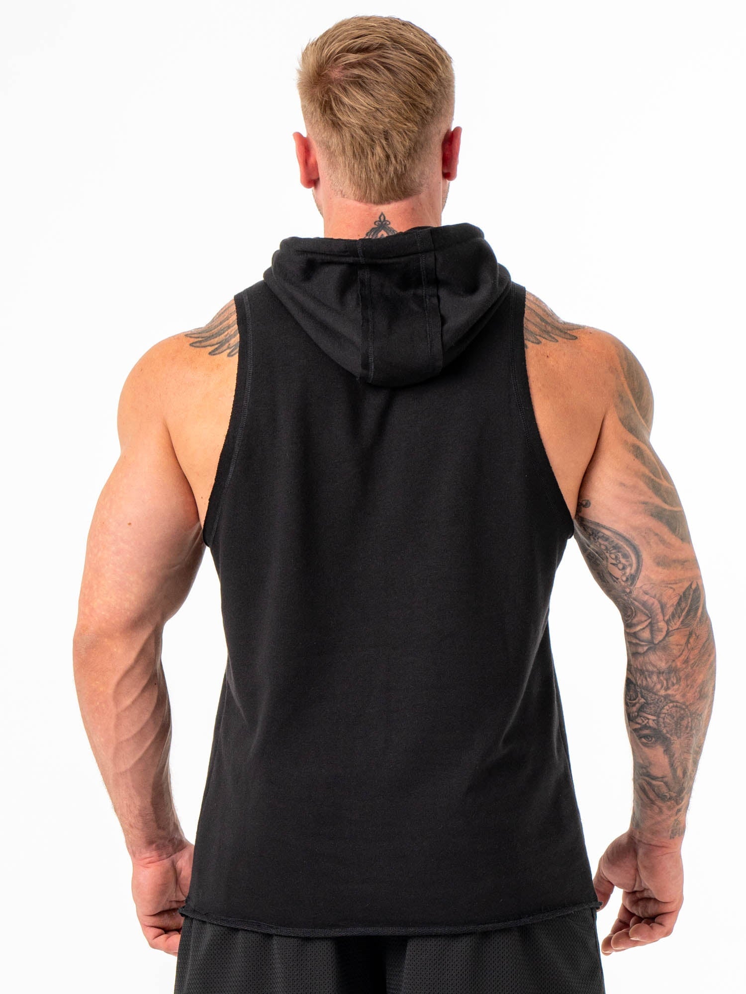 Collegiate Sleeveless Hoodie - Black - Ryderwear