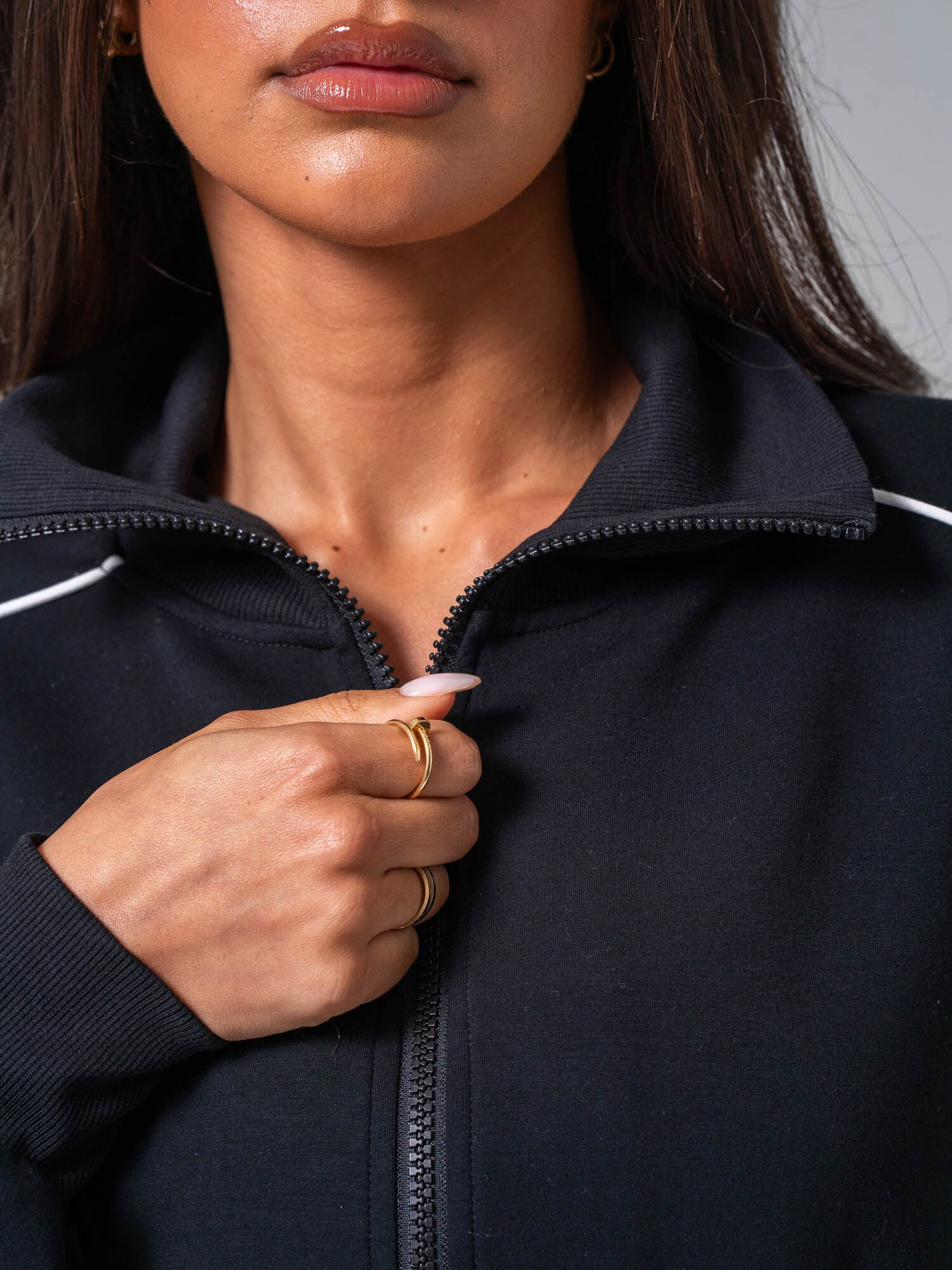 Contrast Track Jacket - Black/white - Ryderwear