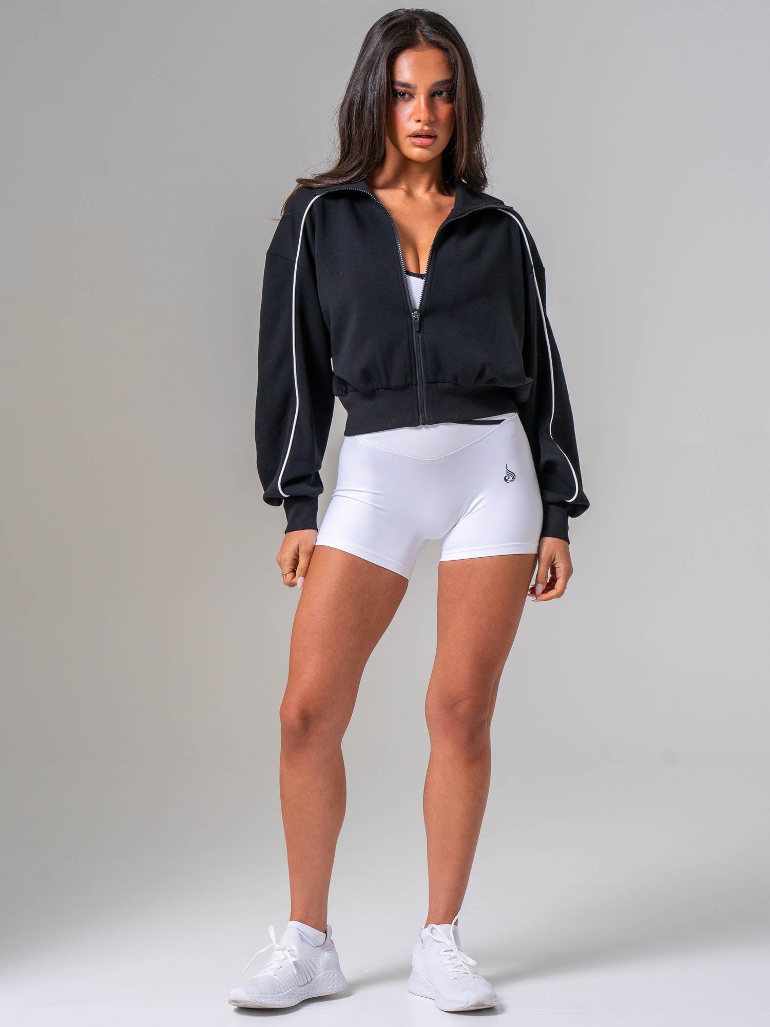 Contrast Track Jacket - Black/white - Ryderwear