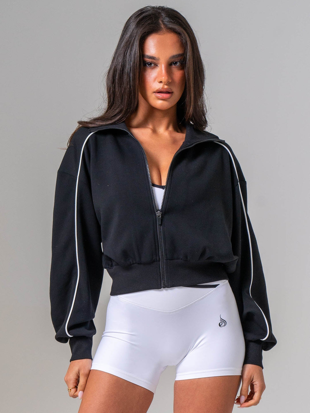 Contrast Track Jacket - Black/white Clothing Ryderwear 