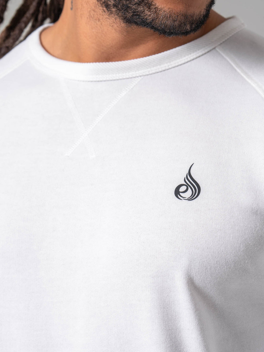 Crew Neck - White Clothing Ryderwear 