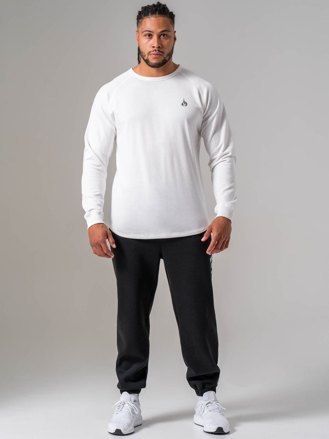 Crew Neck - White Clothing Ryderwear 