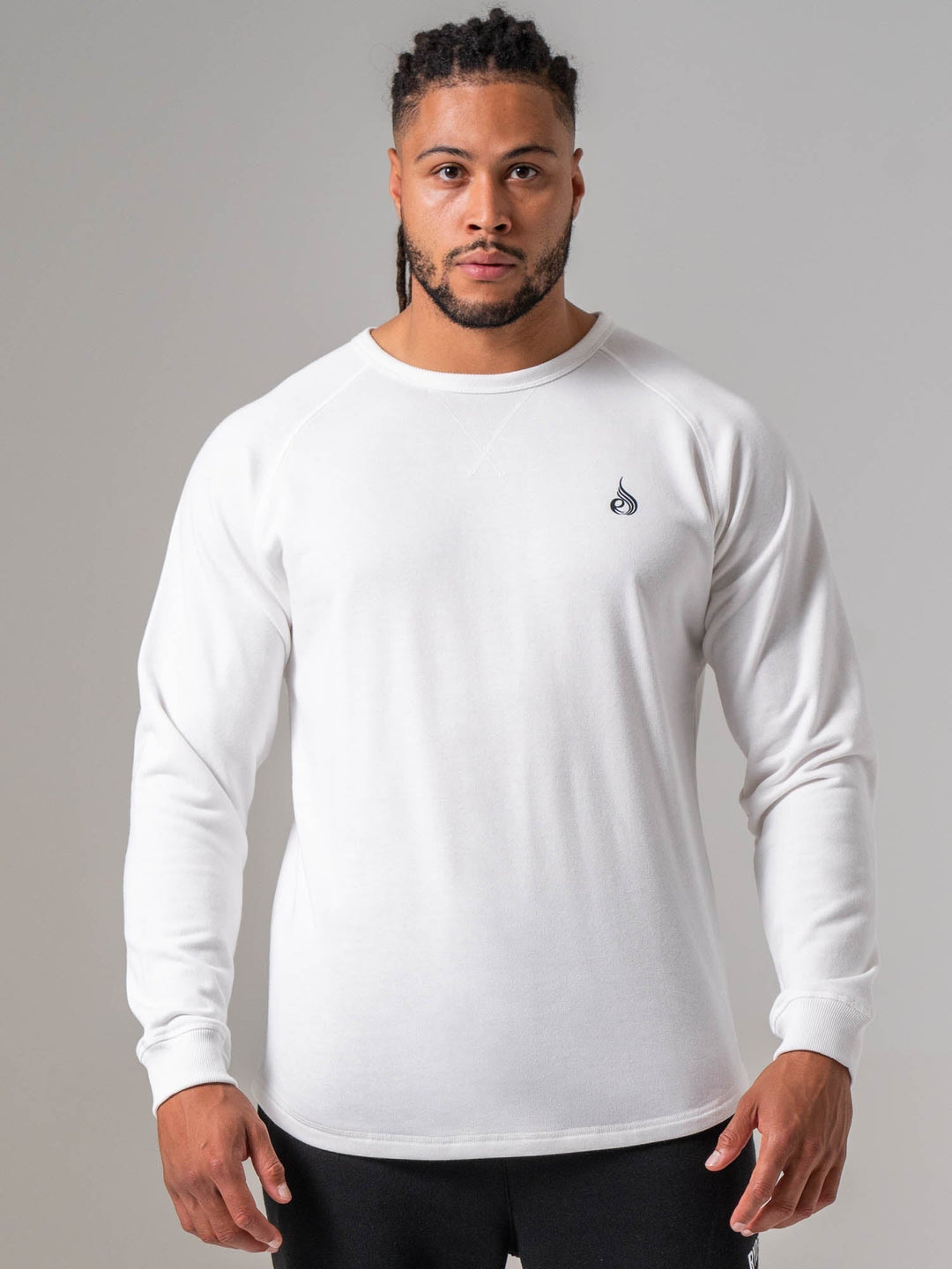 Crew Neck - White Clothing Ryderwear 