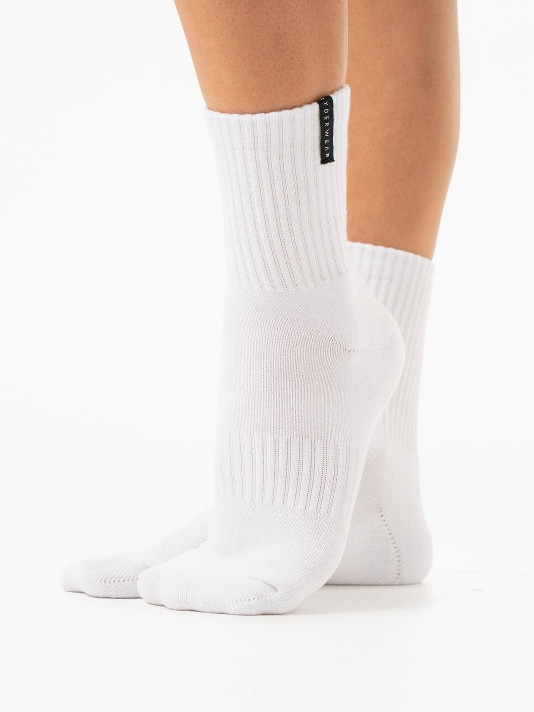 Crew Socks - White Accessories Ryderwear 