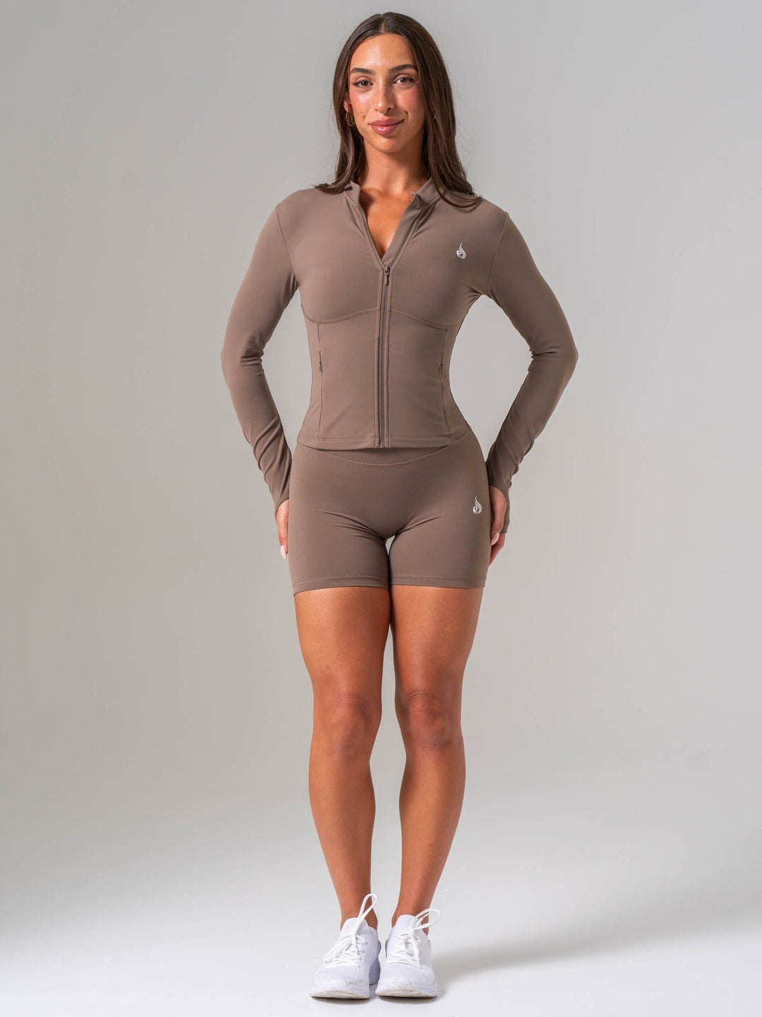 Cropped Zip Jacket - Cocoa Clothing Ryderwear 