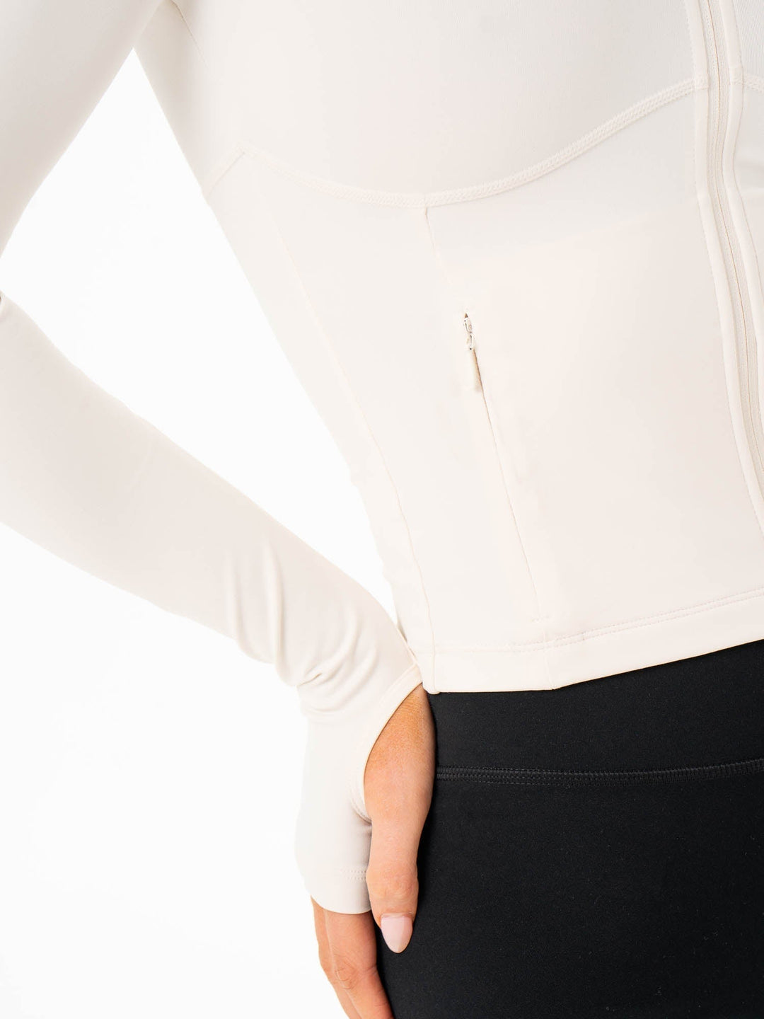 Cropped Zip Jacket - Off White Clothing Ryderwear 