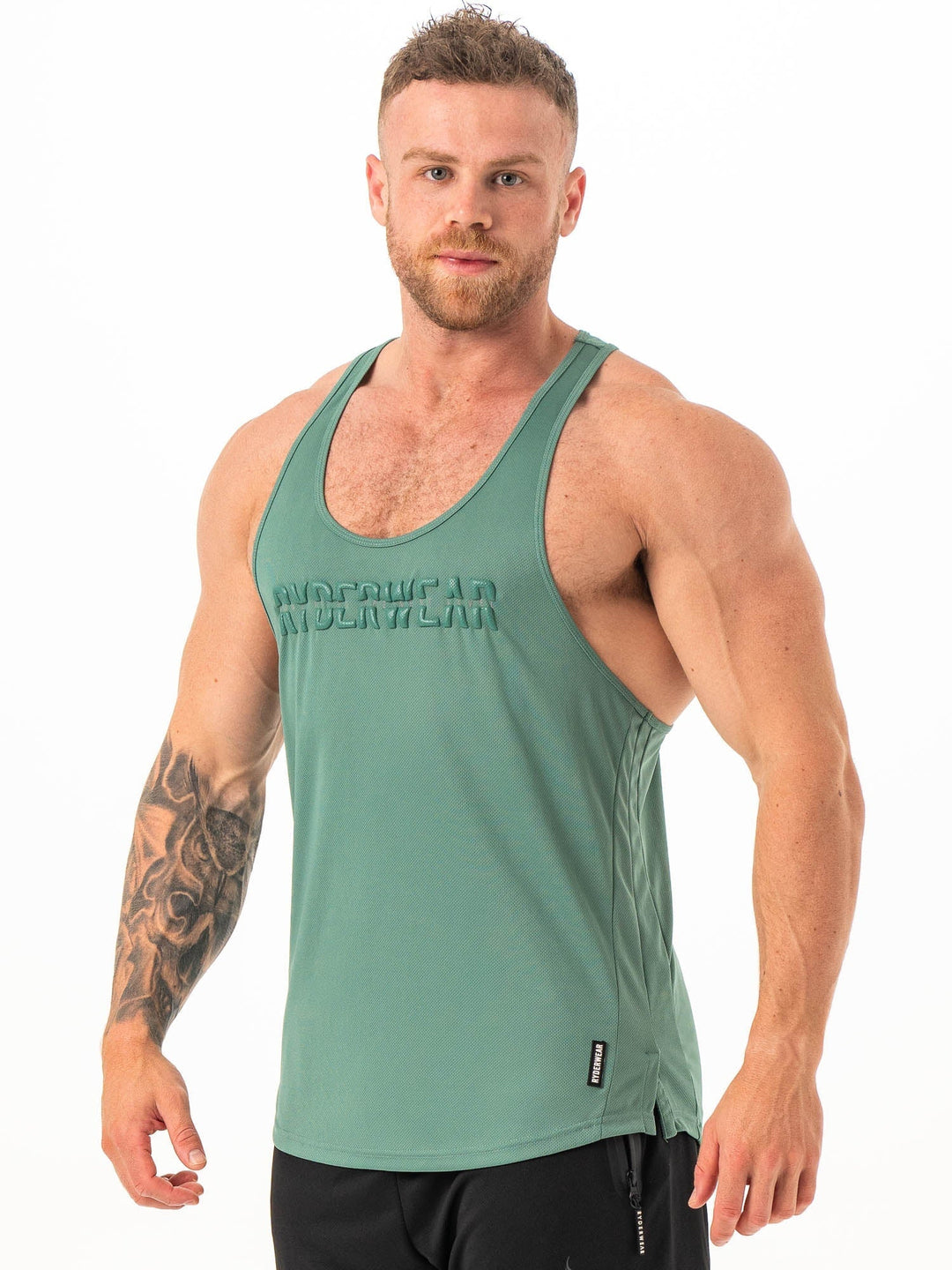 Energy Mesh T-Back - Fern Green Clothing Ryderwear 
