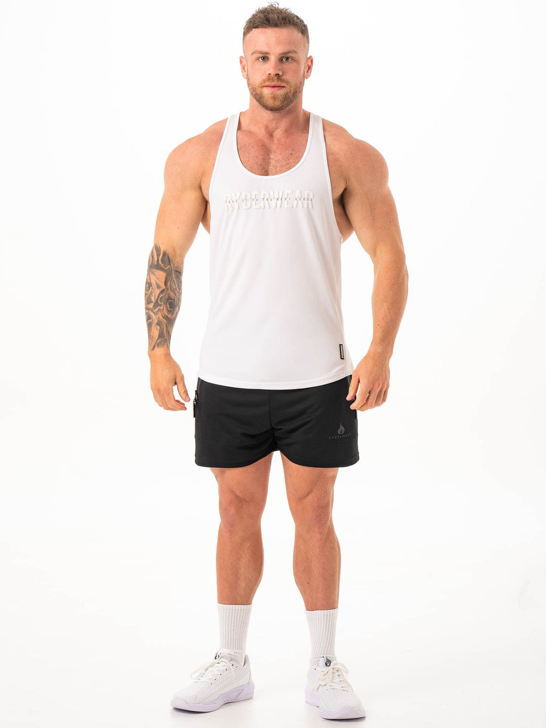 Energy Mesh T-Back - White Clothing Ryderwear 